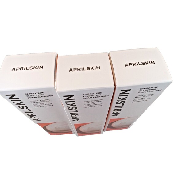 3-Aprilskin Carrotene Clarifying Foam Cleanser Deep Cleansing 4.05fl oz NEW - Picture 4 of 4